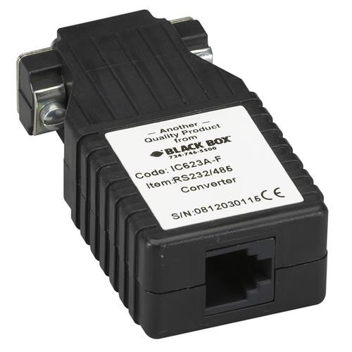 Black Box  convertisseur série, répéteur et isolateur RS-232 RS-485 Noir - IC623A-F