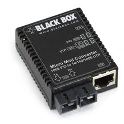 Black Box  convertisseur de support réseau 1000 Mbit/s 850 nm Multimode Noir - LMC4002A