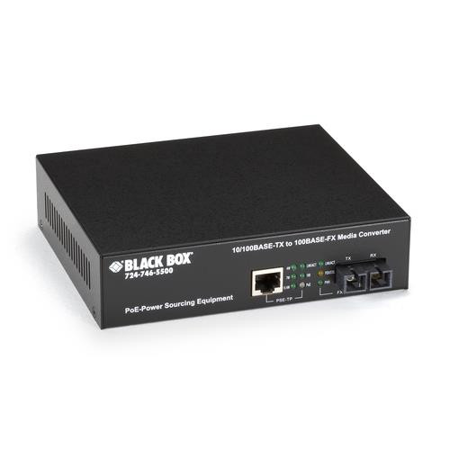 Black Box  convertisseur de support réseau 100 Mbit/s 1300 nm Multimode Noir - LPM602A