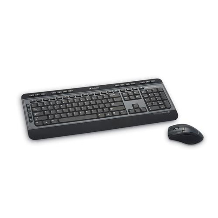 Verbatim  clavier Souris incluse Universel RF sans fil Noir, Gris - 99788