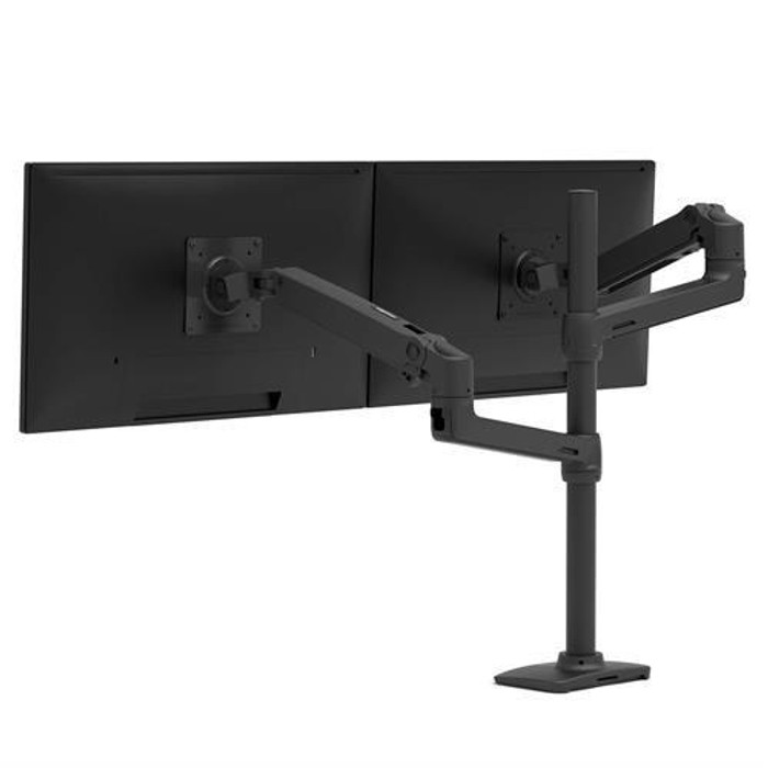Ergotron LX Series LX Dual Stacking Arm, Tall Pole, Matte Black 101,6 cm (40") Bureau Noir - 45-509-224