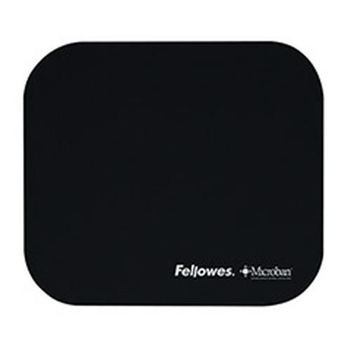 Fellowes Microban Mouse Pad Black Noir - 5933901