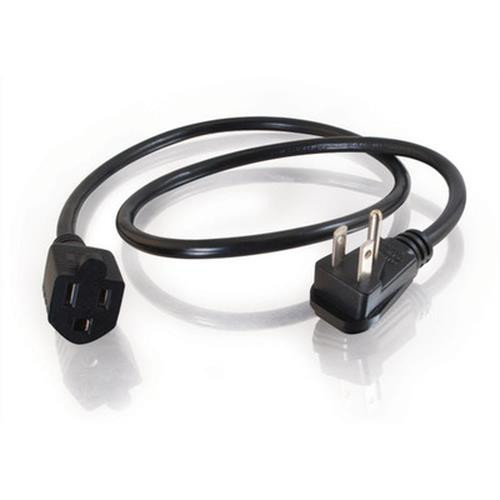 C2G 1.5ft Flat Plug 18 AWG Power Strip Plus (NEMA 5-15R -> NEMA 5-15P) Noir 0,45 m - 29804