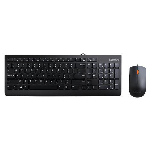 Lenovo 300 clavier Souris incluse Universel USB QWERTY Anglais américain Noir - GX30M39606