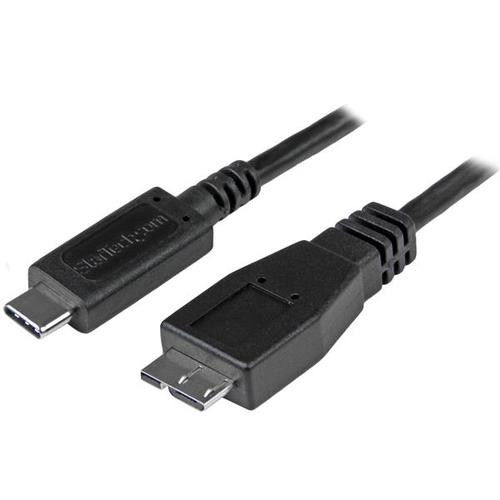 StarTech.com Câble USB-C vers Micro USB-B de 50cm, USB 10Gbps, Cordon de Données, 3A, Câble de Transfert de Données USB C vers Micro-B - USB31CUB50CM