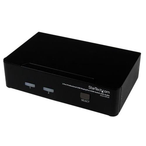 StarTech.com Commutateur KVM 2 Ports DisplayPort, USB et Audio - Switch KVM - 2560x1600 - SV231DPUA