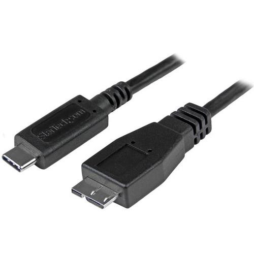 StarTech.com Câble USB-C vers Micro USB-B de 1m, USB 10Gbps, Cordon de Données, 3A, Câble de Transfert de Données USB C vers Micro-B - USB31CUB1M