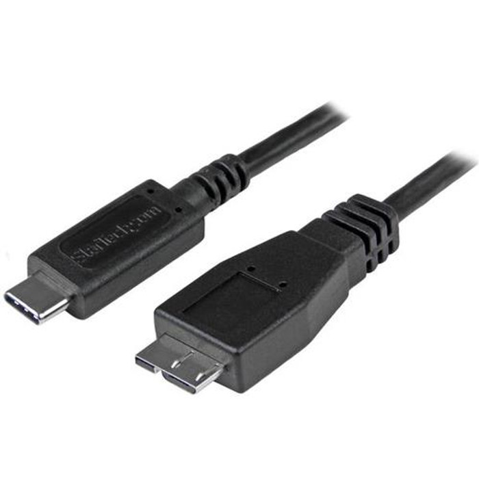 StarTech.com Câble USB-C vers Micro USB-B de 1m, USB 10Gbps, Cordon de Données, 3A, Câble de Transfert de Données USB C vers Micro-B - USB31CUB1M