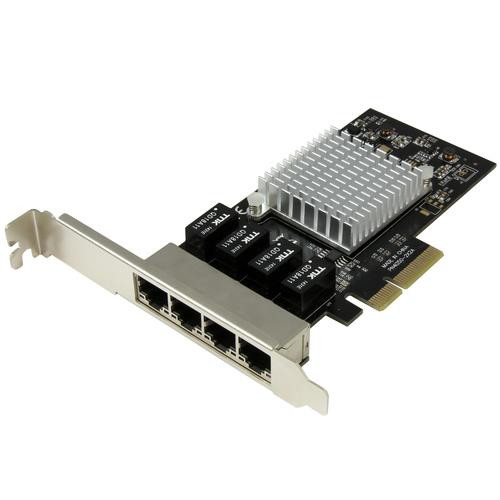 StarTech.com Carte réseau PCI Express à 4 ports Gigabit Ethernet avec chipset Intel I350 - ST4000SPEXI