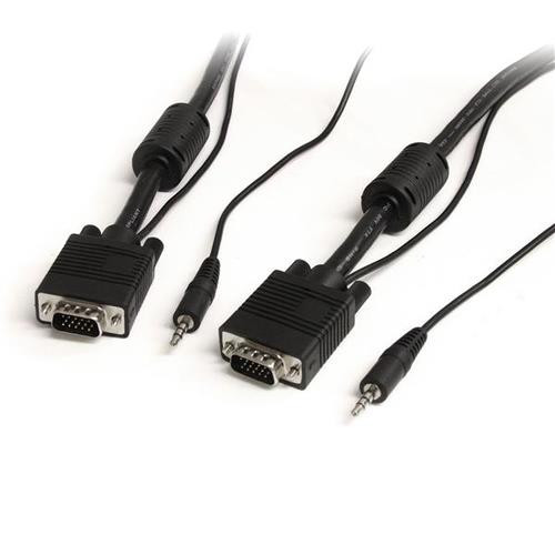 StarTech.com  câble vidéo et adaptateur 7,62 m VGA (D-Sub) + 3,5 mm Noir - MXTHQMM25A