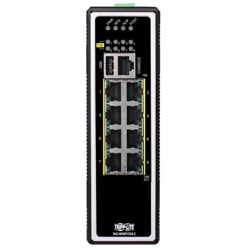Tripp Lite  commutateur réseau Géré Gigabit Ethernet (10/100/1000) Connexion Ethernet, supportant l'alimentation via ce port (PoE) Noir - NGI-M08POE8-L2