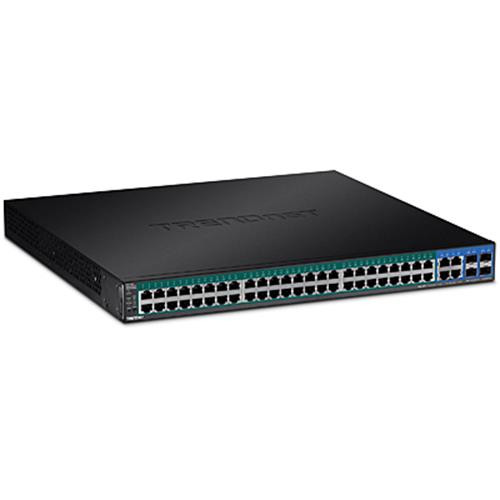Trendnet  commutateur réseau Géré Gigabit Ethernet (10/100/1000) Connexion Ethernet, supportant l'alimentation via ce port (PoE) 1U Noir - TPE-5240WS