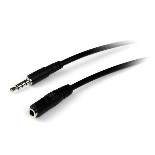StarTech.com Câble d'extension de casque TRRS 4 positions 3,5 mm 2 m - M/F - MUHSMF2M