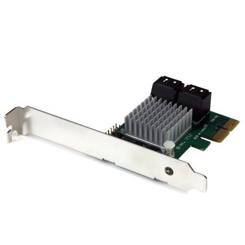 StarTech.com Carte Contrôleur RAID PCI Express 2.0 SATA III 6Gbps à 4 ports avec HyperDuo SSD Tiering - Adaptateur Contrôleur PCIe SATA 3 - PEXSAT34RH