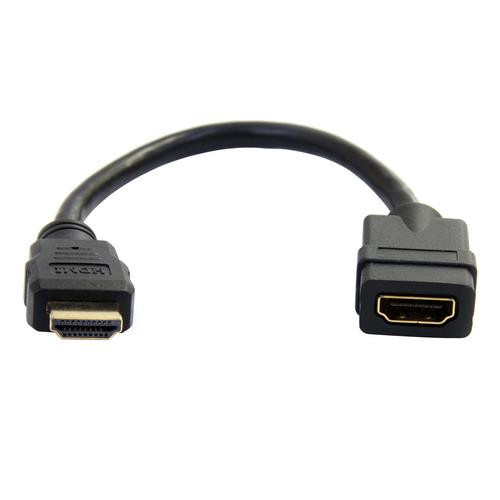 StarTech.com Rallonge HDMI 15,2cm - Câble HDMI Court M/F - Rallonge de Câble HDMI 4K - Économiseur de Port HDMI UHD 4K30Hz M/F - HDMI 1.4 Haut Débit - 28AWG - Rallonge de Cordon HDMI - HDMIEXTAA6IN