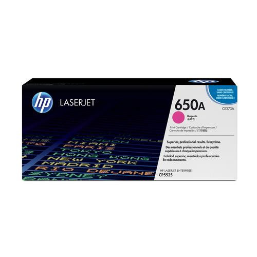 HP 650A toner LaserJet magenta authentique - CE273A