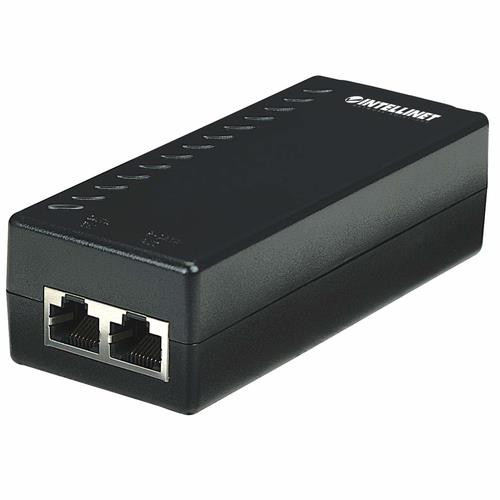 Intellinet Injecteur Power over Ethernet (PoE), 1 port, 48V DC, conforme IEEE 802.3af, Alimentation par Ethernet, garantie de 3 ans - 524179