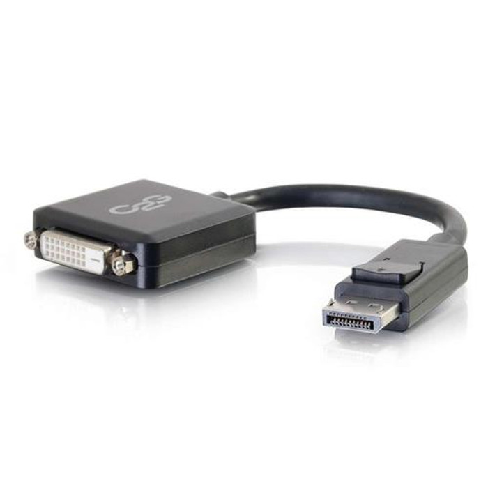C2G Adaptateur DisplayPort™ 8 pouces mâle vers DVI-D Single Link femelle - Noir - 54321