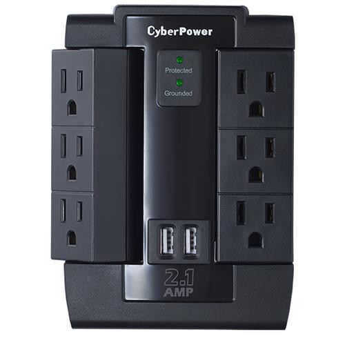 CyberPower  protection surtension Noir 6 sortie(s) CA 125 V - CSP600WSU