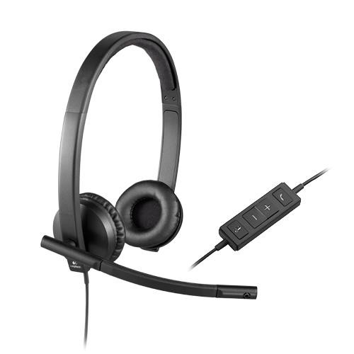 Logitech USB Headset H570e Casque Avec fil Arceau Bureau/Centre d'appels Noir - 981-000574