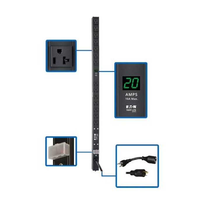 Tripp Lite  unité de distribution d'énergie 14 sortie(s) CA 0U Noir - PDUMV20-36