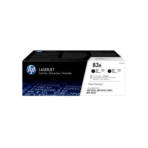 HP Pack de 2 toners LaserJet 83A noir authentiques - CF283AD