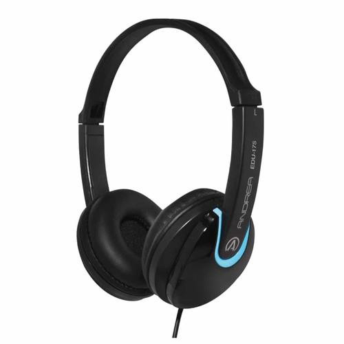 Andrea Communications EDU-175 Casques Avec fil Arceau Musique Noir, Bleu - C1-1030100-1