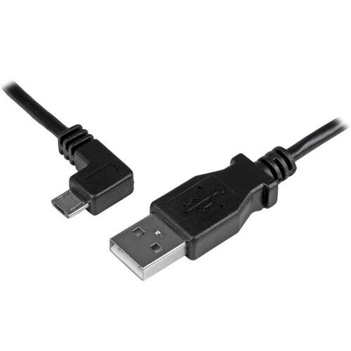 StarTech.com Câble de charge et synchronisation Micro USB de 1 m - USB-A vers Micro-B à angle gauche - M/M - 0,25 mm² - USBAUB1MLA