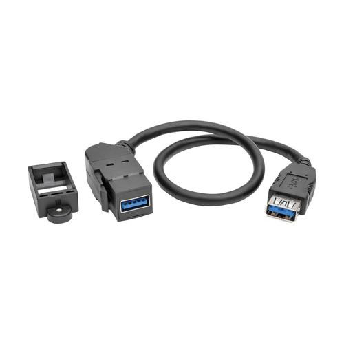 Tripp Lite  câble USB USB 3.2 Gen 1 (3.1 Gen 1) 0,3 m USB A Noir - U325-001-KPA-BK