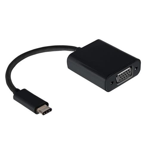 Axiom  câble vidéo et adaptateur USB Type-C VGA (D-Sub) Noir - USBCMVGAF-AX