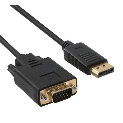 Axiom  câble vidéo et adaptateur 1,82 m DisplayPort VGA (D-Sub) Noir - DPMVGAM06-AX