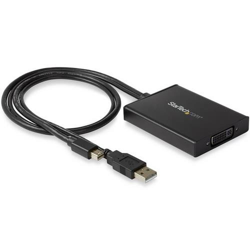 StarTech.com Adaptateur Mini DisplayPort vers DVI Dual Link - Adaptateur Convertisseur Vidéo d'Écran Actif Mini DisplayPort vers DVI-D - Alimentation USB - Dual Link - Noir - MDP2DVID2