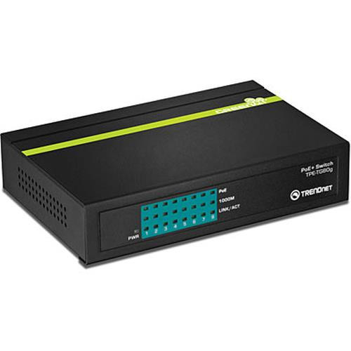 Trendnet  commutateur réseau Non-géré Connexion Ethernet, supportant l'alimentation via ce port (PoE) Noir - TPE-TG80G
