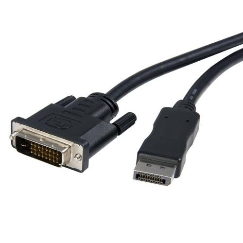 Axiom  câble vidéo et adaptateur 1,8 m DisplayPort DVI-D Noir - DPMDLDVIDM06-AX