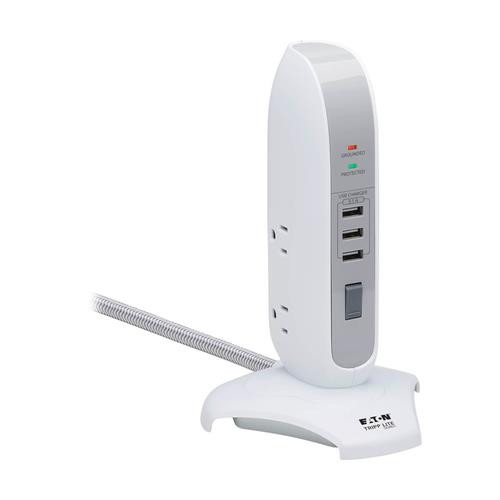 Tripp Lite  protection surtension Blanc 5 sortie(s) CA 120 V 1,83 m - TLP66USB