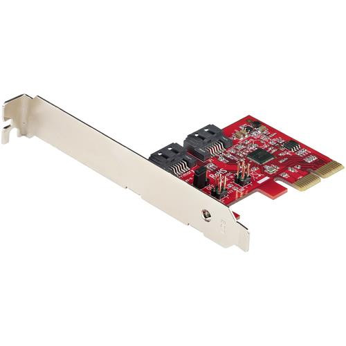StarTech.com Carte PCI Express SATA 2 ports - Carte Contrôleur PCIe SATA - 6Gbps - ASM1166 SATA-Raid - Convertisseur PCI Express 2.0 vers SATA - Connecteurs SATA Empilés - Carte d'Extension SATA - 2P6GR-PCIE-SATA-CARD