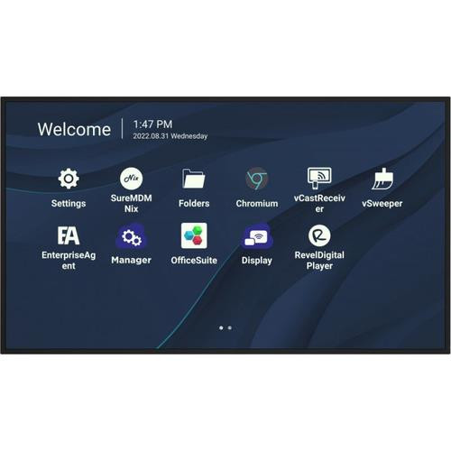 Viewsonic  Écran d'affichage dynamique 2,49 m (98") Wifi 500 cd/m² 4K Ultra HD Noir Intégré dans le processeur Android 11 - CDE9830