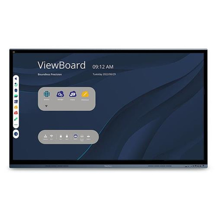 Viewsonic  affichage de messages Écran plat interactif 165,1 cm (65") LED Wifi 350 cd/m² 4K Ultra HD Noir Écran tactile Intégré dans le processeur Android 8.0 - IFP6562