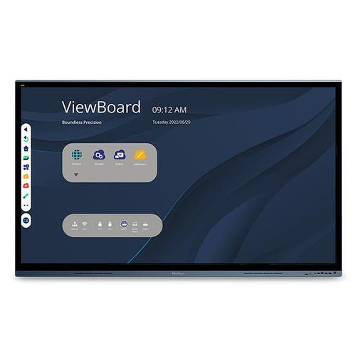 Viewsonic  Écran d'affichage dynamique Écran plat interactif 165,1 cm (65") LED Wifi 350 cd/m² 4K Ultra HD Noir Écran tactile Intégré dans le processeur Android 8.0 - IFP6562