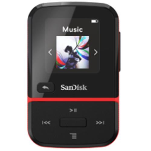 SanDisk Clip Sport Go Lecteur MP3 16 Go Noir, Rouge - SDMX30-016G-G46R