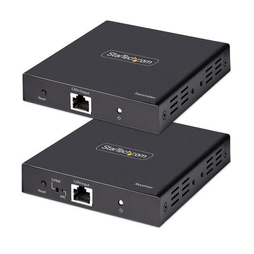 StarTech.com Extendeur HDMI 4K sur Câble CAT5/CAT6 - Prolongateur Vidéo 4K 60Hz HDR jusqu'à 70m - Extender HDMI 4K, Câblage HDMI sur Ethernet - Sortie Audio S/PDIF - Kit Émetteur-Récepteur HDMI - 4K70IC-EXTEND-HDMI