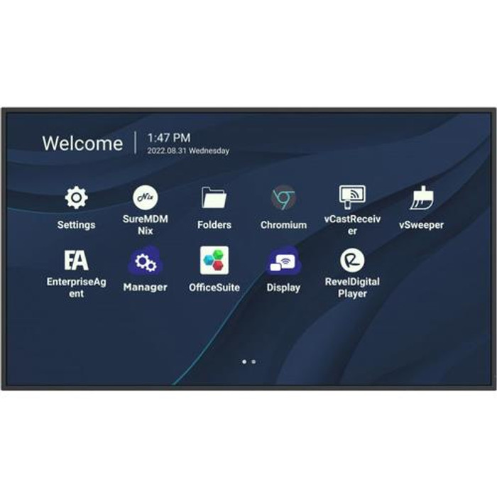 Viewsonic  affichage de messages 109,2 cm (43") Wifi 450 cd/m² 4K Ultra HD Noir Intégré dans le processeur Android 11 - CDE4330