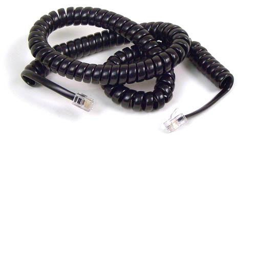 Belkin Coiled Telephone Handset Cord, 25 feet (7.6m), Black 7,6 m Noir - F8V101-25-BK