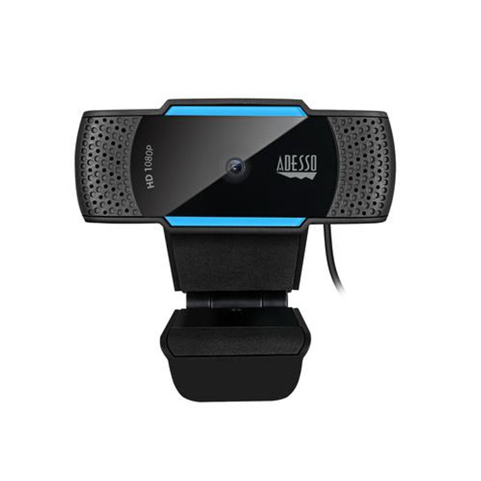 Adesso CyberTrack H5 webcam 2,1 MP 1920 x 1080 pixels USB 2.0 Noir, Bleu - CYBERTRACK H5