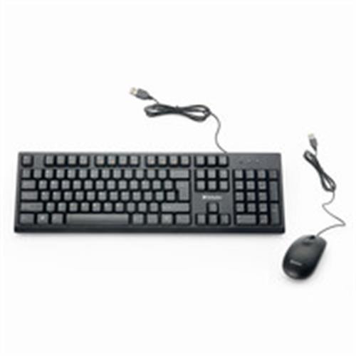 Verbatim  clavier Souris incluse USB QWERTY Noir - 70734