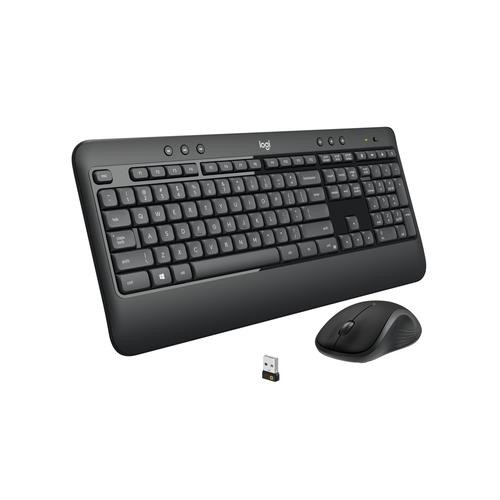 Logitech  clavier Souris incluse Universel RF sans fil QWERTY Français Noir, Blanc - 920-008672