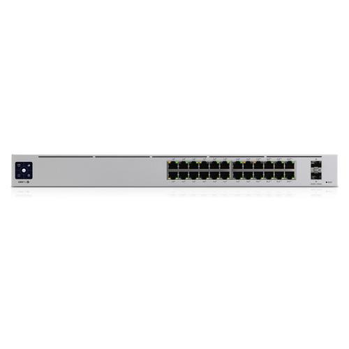 Ubiquiti UniFi Pro 24-Port PoE Géré L2/L3 Gigabit Ethernet (10/100/1000) Connexion Ethernet, supportant l'alimentation via ce port (PoE) 1U Argent - USW-PRO-24-POE