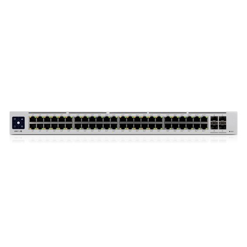 Ubiquiti UniFi Pro 48-Port PoE Géré L2/L3 Gigabit Ethernet (10/100/1000) Connexion Ethernet, supportant l'alimentation via ce port (PoE) 1U Argent - USW-PRO-48-POE