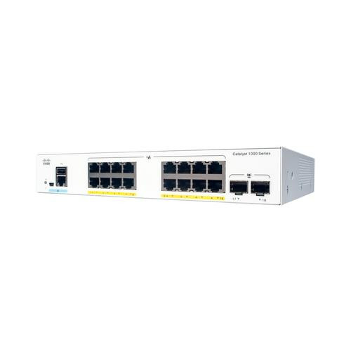 Cisco Catalyst  commutateur réseau Géré L2 Gigabit Ethernet (10/100/1000) Connexion Ethernet, supportant l'alimentation via ce port (PoE) Gris - C1000-16FP-2G-L