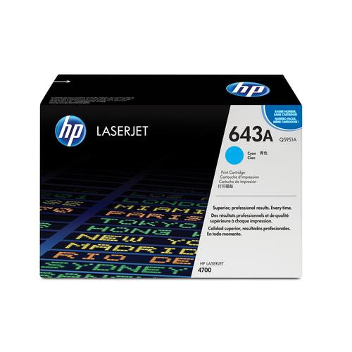HP 643A toner LaserJet cyan authentique - Q5951A
